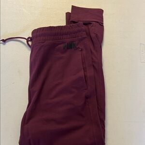 Victoria's Secret PINK Maroon Joggers XL